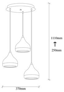 Висящ полилей YILDO 3xE27/40W/230V