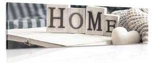 Картина на платно – С надпис Home и натюрморт