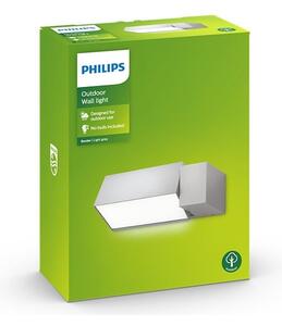 Philips - Екстериорен аплик BORDER 1xE27/23W/230V IP44 сив