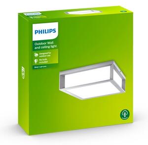 Philips - Екстериорна лампа SKIES 2xE27/14W/230V IP44 сива