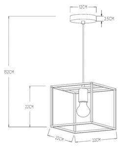 Lucide 00424/01/30 - Висящ полилей RUBEN 1xE27/40W/230V