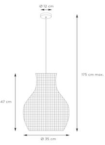 Lucide 03438/35/30 - Висящ полилей ALBAN 1xE27/40W/230V