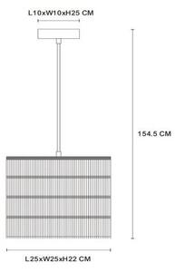 Lucide 10407/25/44 - Висящ полилей EXTRAVAGANZA TOGO 1xE27/60W/230V кафяв