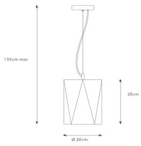 Lucide 25407/01/30 - Висящ полилей FERN 1xE27/60W/230V