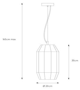 Lucide 25408/01/30 - Висящ полилей FERN 1xE27/60W/230V