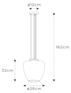 Lucide 30473/28/65 - Висящ полилей FLORIEN 1xE27/60W/230V черен