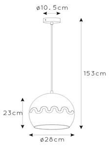 Lucide 30484/28/66 - Висящ полилей CORENTIN 1xE27/60W/230V розов