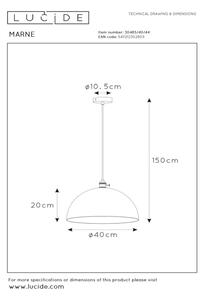 Lucide 30485/40/44 - Висящ полилей MARNE 1xE27/60W/230V оранжев