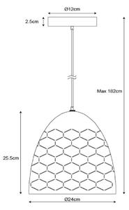 Lucide 43408/24/31 - Висящ полилей GALLA 1xE27/60W/230V бял