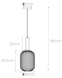 Lucide 45386/20/33 - Висящ полилей MALOTO 1xE27/40W/230V Ø 20 см зелен