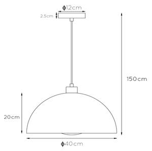 Lucide 45496/01/35 - Висящ полилей SIEMON 1xE27/40W/230V син