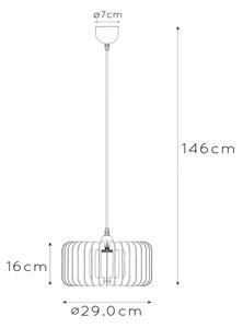 Lucide 46406/29/76 - Висящ полилей ETTA 1xE27/40W/230V Ø 29 мс дървен