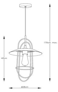 Lucide 74309/01/30 - Висящ полилей MASSON 1xE27/40W/230V черен