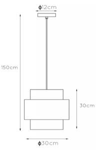 Lucide 45497/30/02 - Висящ полилей FIRMIN 1xE27/40W/230V