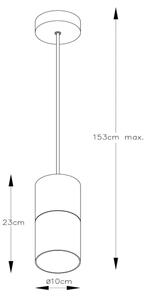 Lucide 74410/01/65 - Висящ полилей ZINO 1xE27/60W/230V черен