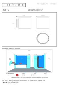 Lucide 04203/01/30 - Аплик за баня JELTE 1xG9/33W/230V IP44