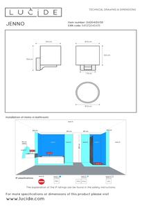 Lucide 04204/01/30 - Аплик за баня JENNO 1xG9/33W/230V IP44