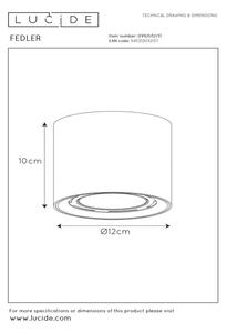 Lucide 09921/12/31 - LED Димируема луничка FEDLER 1xGU10/12W/230V бяла