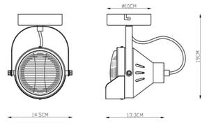 Lucide 05922/01/36 - Спот CICLETA 1xGU10/35W/230V сив