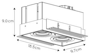 Lucide 09925/02/30 - Лампа за вграждане TRIMLESS 2xGU10/50W/230V черна