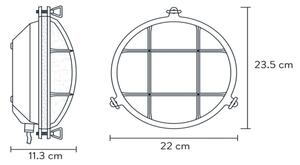 Lucide 11890/25/30 - Екстериорен аплик DUDLEY 1xE27/40W/230V IP44 черен