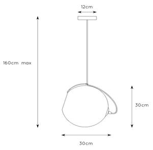 Lucide 25405/30/65 - Висящ полилей JAZZLYNN 1xE27/60W/230V Ø 30 см