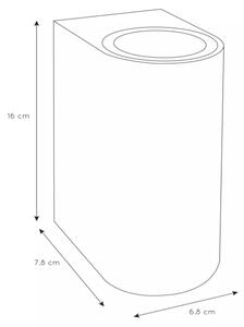 Lucide 69801/02/30 - Екстериорен аплик ZARO 2xGU10/35W/230V IP44 черен