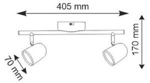 LED Спот RAWI 2xLED/4,2W/230V черен