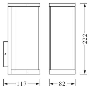 Ledvance - Екстериорен аплик TUBULAR 1xE27/60W/230V IP44