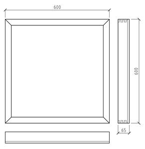 APLED - LED Повърхностен панел QUADRA LED/40W/230V дъб