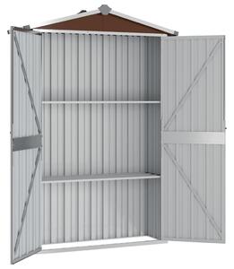 VidaXL Градинска барака, кафява, 116x45x175 см, поцинкована стомана