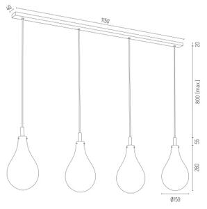 Argon 1740 - Висящ полилей OAKLAND 4xG9/6W/230V