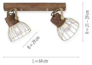 Leuchten Direkt 11487-60 - Спот ALAMI 2xE27/25W/230V