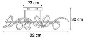 Leuchten Direkt 19032-21 - LED Димируем повърхностен полилей CURLS LED/25,8W/230V