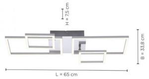 Leuchten Direkt 14030-55 - LED Повърхностен полилей IVEN 2xLED/12W/230V + 2xLED/5,5W