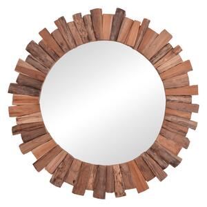 Огледало Rounder тиково дърво в естествен цвят D80x4см
