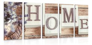Картини от 5 части – Букви Home
