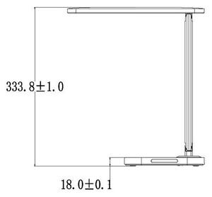 LED Димируема сензорна настолна лампа USB конектор KIARA LED/7W/230V черна