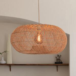 Good & Mojo GOOD MOJO Висяща лампа Arizona, натурална, Ø 70 cm, ратан, E27, Затъмняване, Дърво, Дневна/трапезария, Дървесина, Дизайн