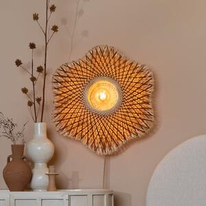 Good & Mojo GOOD MOJO стенна лампа Madura, Ø 60 cm, натурален/кафяв, щепсел, Дърво, Дневна/трапезария, Бамбук, Дизайн