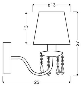 Аплик RUTI 1xE14/40W/230V