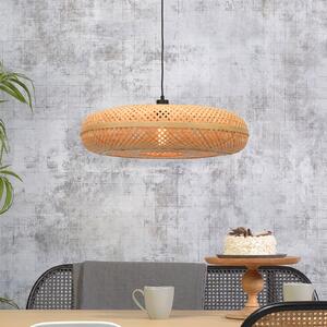 Good & Mojo GOOD MOJO Висяща лампа Palawan, натурална, Ø 60 cm, бамбук, E27, Затъмняване, Дърво, Дневна/трапезария, Бамбук, Дизайн