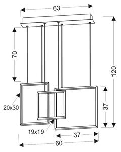 LED Висящ полилей KEOS LED/36W/230V