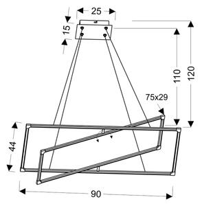 LED Висящ полилей KSEROS LED/45W/230V