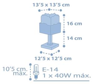 Dalber 63161T - Детска лампа PANDA 1xE14/40W/230V синя