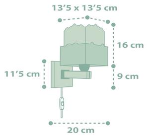 Dalber 63169H - Детски аплик PANDA 1xE27/60W/230V зелен