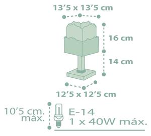 Dalber 63161H - Детска лампа PANDA 1xE14/40W/230V зелена