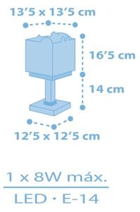 Dalber 63111T - Детска лампа JUNGLE 1xE14/8W/230V синя