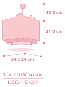 Dalber 63112S - Детски полилей JUNGLE 1xE27/15W/230V розов