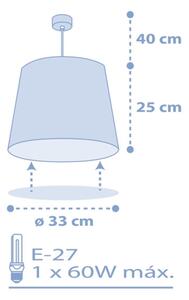 Dalber 82212T - Детски полилей STAR LIGHT 1xE27/60W/230V син